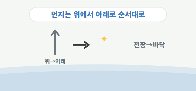청소 순서는 어떻게 하나요?