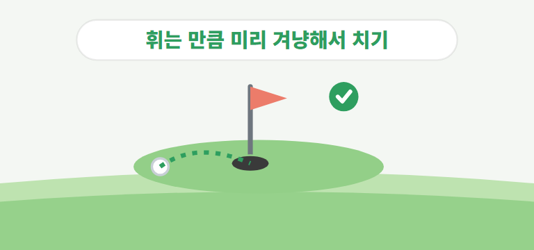 휘는 공은 어떻게 겨냥하나요?