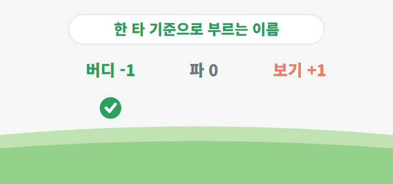 버디&middot;보기는 무엇을 말하나요?